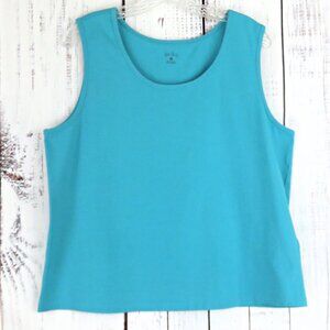 Aqua Blue Stretch Tank Top Shell..........726